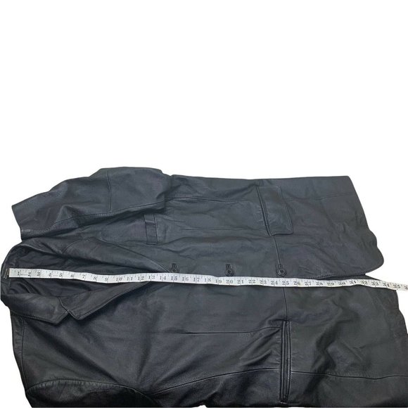 J. Ferrar Men’s black genuine Blazer Leather Jacket Coat  Size L super soft - Picture 7 of 9